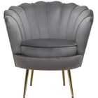 HABITAT ET JARDIN Fauteuil en velours "Floria" - 75 x 68 x 77.5 cm - Gris