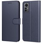 Coque pour Xiaomi 12 LITE 5G, Étui Pochette En Cuir PU Multifonction, Housse avec fermeture magnétique, Bleu AURSTORE