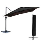 Parasol déporté carré MOLOKAI - HAPPY GARDEN - Noir - Aluminium - 300 cm - Manuel