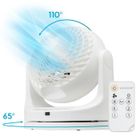 Iris Ohyama, Ventilateur de table silencieux, puissant & portable, 23m² - PCF-MKC18 - Blanc