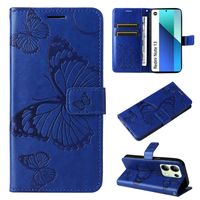 Coque téléphone pour Xiaomi Redmi Note 13 4G 6.67" Cartes Portefeuille Fermeture magnétique Papillon bleu,Coque pour Smartphone UY6