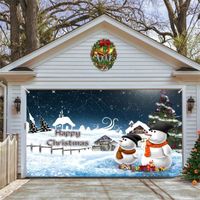 Grande Bannière de Noël pour Porte de Garage,Intérieur Maison Fournitures Extra Large Décoration pour Xmas Fond Photo Fête 210x240cm