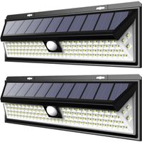 Lampe Solaire Extérieur WoWa® 2 Pack - 54 LED - Etanche - Détecteur de Mouvement - Eclairage Sans Fil