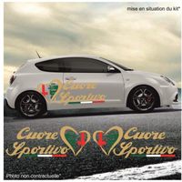 Alfa Romeo Cuore Sportivo coeur X2 - OR - Kit Complet  - Tuning Sticker Autocollant Graphic Decals