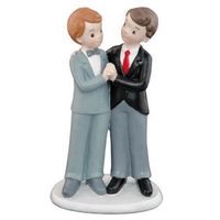 1 Figurine mariage résine couple de mariés homme GAY 10 x 6. x 17cm REF/80178