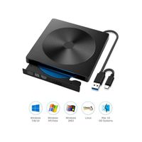 ZHOUXI - Lecteur de CD Externe USB 3.0, Transfert de données à Haute Vitesse Graveur de CD, Laptop, Desktops, PC