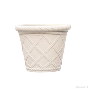 JARDINIÈRE - BAC A FLEUR Imitation pierre motif romain Pot de fleur plante 