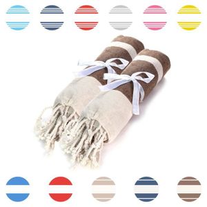 Nicola Printemps 170 x 90 cm de Plage en Coton Turc Serviette Paquet de 2 Gris