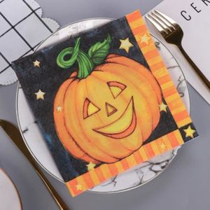 Halloween Horreur Sang Imprime Serviettes En Papier Fête Décoration Accessoire Table Wear