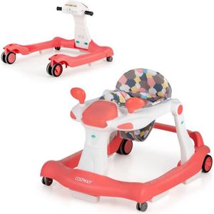 YOUPALA - TROTTEUR COSTWAY Trotteur Bébé Pliable Musical 2 en 1 Haute