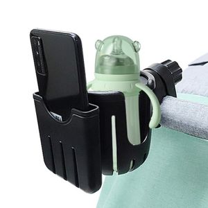 Support Téléphone Poussette - Porte Smartphone Universel Pour Guidon - Accès Écran Complet - Noir