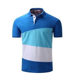 POLO Polo homme Grande taille color block revers T shir