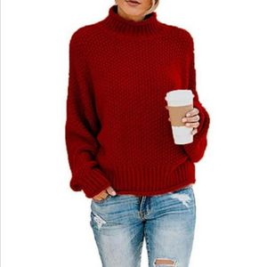 Pull Femme En Laine Bleu - Taille 14 - Chaud, Confortable, Manches Longues Col Rond - Occasion Très Bon état
