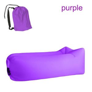 LIT GONFLABLE - AIRBED Purple lit gonflable ultraléger sac de couchage extérieur lit gonflable rapide sac paresseux plage bivouac camping,CANAPE GONFLABLE