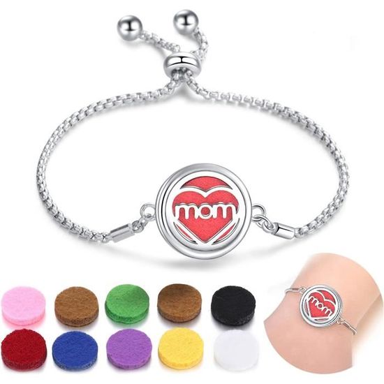 Star-Bague D'aromathérapie Réglable En Acier Inoxydable Portable Et à