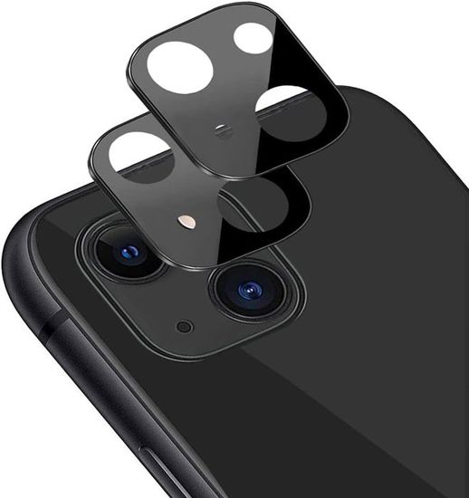 NOKOER Caméra Protecteur Pour IPhone 12, [2 Pack] Caméra Lentille Anneau De Protection, Matériau En Métal De Haute Qualité[Ultra-Mince] IPhone 12 Camera Protection - Noir