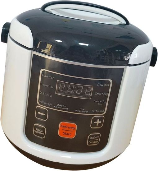 Cuiseur à Riz Électrique AMZCHEF 2L - 12 Programmes, Affichage Numérique, Minuteur 24H, Maintien Au Chaud 12H - Pour 1 à 4 Personnes - 6