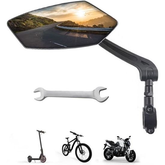 Rétroviseur Trotinette Électrique – Miroir Guidon 180° Réglable Droite Ou Gauche 21-26mm Rétroviseur Trotinette Électrique – Miroir Guidon 180° Réglable Droite Ou Gauche 21-26mm