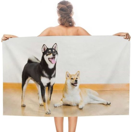 Serviette De Bain Rayée Pour Chien Et Chat Absorbante à Séchage Rapide
