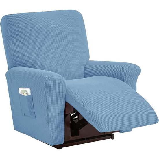 Housse De Fauteuil Relax Universelle - 4 Pièces, Cuir PU, Avec Poches, Pour Fauteuil Inclinable électrique