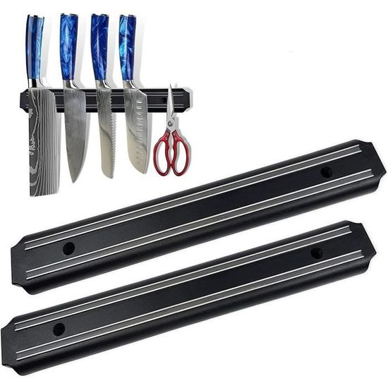 Barre Aimantée Acier Inox 40 Cm 40cm Porte Couteaux Aimanté, Magnétique Pour Couteaux En Acier Inoxydable Porte Couteau Magnetique Pouvant Etre Installe Sans Percage 91526054 Range Couteau