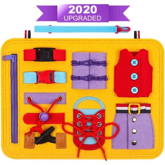 Busy Board Panneau Montessori, Tableau Activités Bébé, Jouet Éducatif pour  Enfant 1 2 3 4 Ans Apprendre à s'habiller, Les Compétence - Cdiscount  Prêt-à-Porter