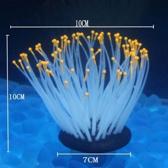 Aquarium brillant décor effet artificiel Silicone plante mer anémone pour Aquarium décoration Aquarium ornement [FCB8AE1]