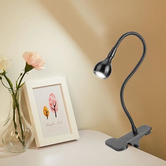 Lampe de table à LED Cergrey, pince à pince flexible USB sur lampe