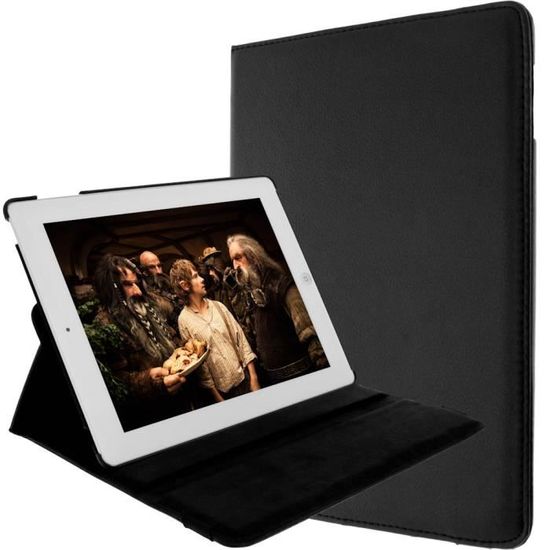 Housse Rotative 360° Pour IPad 9.7" 6ème Génération (2018) - Support étui Coque Noir