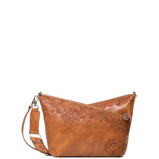 Sac porte travers Desigual ref 48185 6075 24 19 11 Marron Cdiscount Bagagerie Maroquinerie