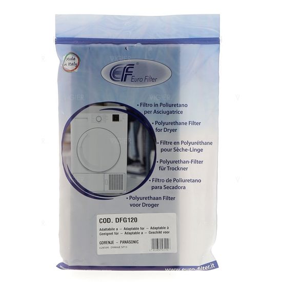 Filtro In Schiuma Per Asciugatrice - Compatibile Con Gorenje D8666N E Panasonic 429410 ANH628504 - Confezione Da 3 Pezzi
