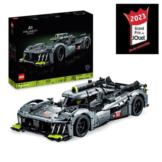 LEGO® Technic 42156 PEUGEOT 9X8 24H Le Mans Hybrid Hypercar, Maquette de Voiture de Course