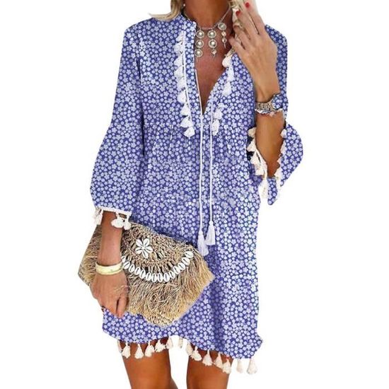 Robe De Soirée Femme Ligne A High Low - Col V, Manches Courtes, Mousseline Plissée - Pour Mariage, Cocktail, Fête élégante