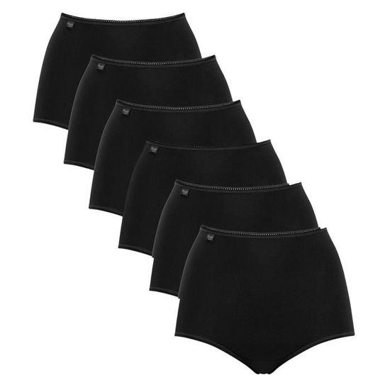 Lot De 3 Culottes Sloggi Taille 3XL - Neuf Avec étiquettes, 100% Coton, Noir, Breloque Amovible