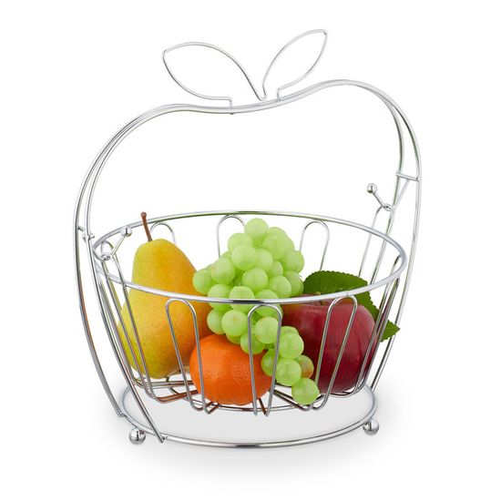 Relaxdays Distributeur à Fruits, Lot de 10, Spirale, métal, Panier pour Oranges et Pommes, pour 7, HxLxP: 48 x 21 x 21 cm, argenté Relaxdays Distributeur à Fruits, Lot de 10, Spirale, métal, Panier pour Oranges et Pommes, pour 7, HxLxP: 48 x 21 x 21 cm, argenté