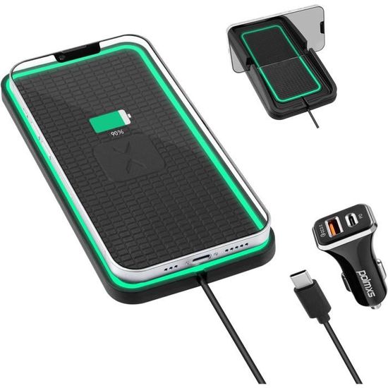 Chargeur De Voiture Sans Fil Support De Téléphone Portable De 15 W