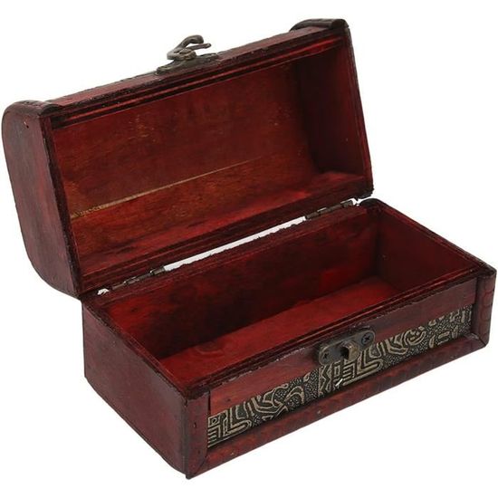 Coffre Au Trésor En Bois Vintage Avec Serrure - 14.5x10x9.5cm - Pour Chasse Au Trésor, Rangement Bijoux Ou Tirelire Décoration Vintage Chambre Coffre Au Trésor En Bois Vintage Avec Serrure - 14.5x10x9.5cm - Pour Chasse Au Trésor, Rangement Bijoux Ou Tirelire Décoration Vintage Chambre
