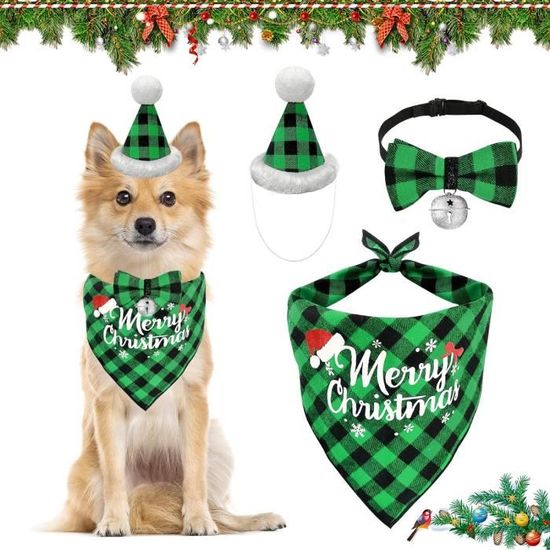 Deguisement Chien Noel, Costume Noel Chien Noeud Papillon