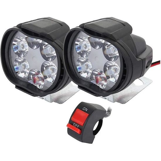 2x Supports De Fourche Moto Pour Phare Anti-brouillard - Pince Réglable 20-38mm, Alliage Aluminium