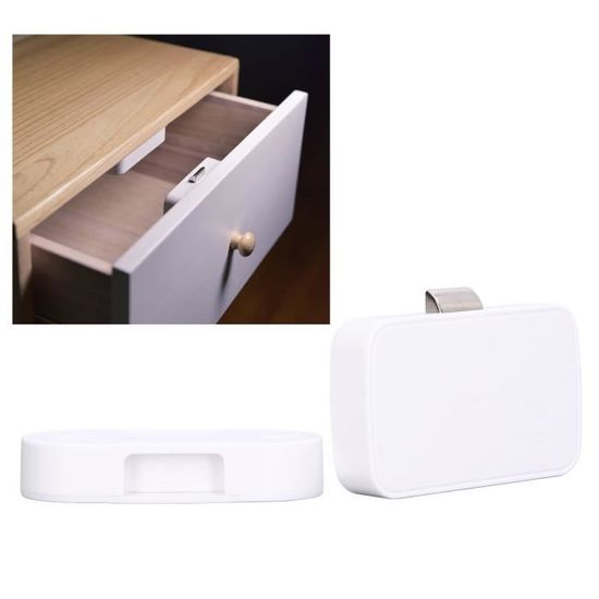 ZJCHAO Anti Theft Drawer Cabinet Lock, Wireless Connection Smart Drawer ...