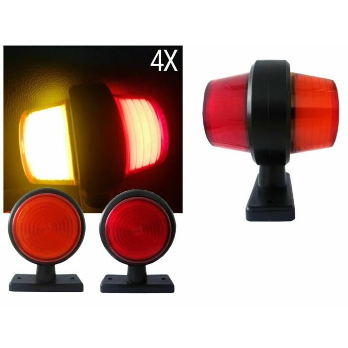 4x Feux de Position LED 12-24V Néon Feux Suspendus Rouge Orange Camion Fourgon