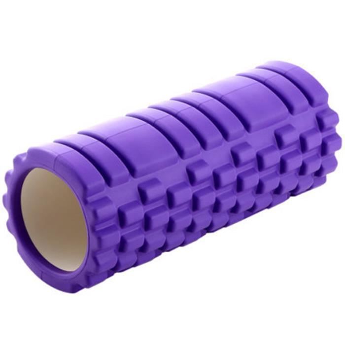 Rouleau de Massage Foam Roller Fitness Sport en Mousse EVA violet 33 x 14 cm