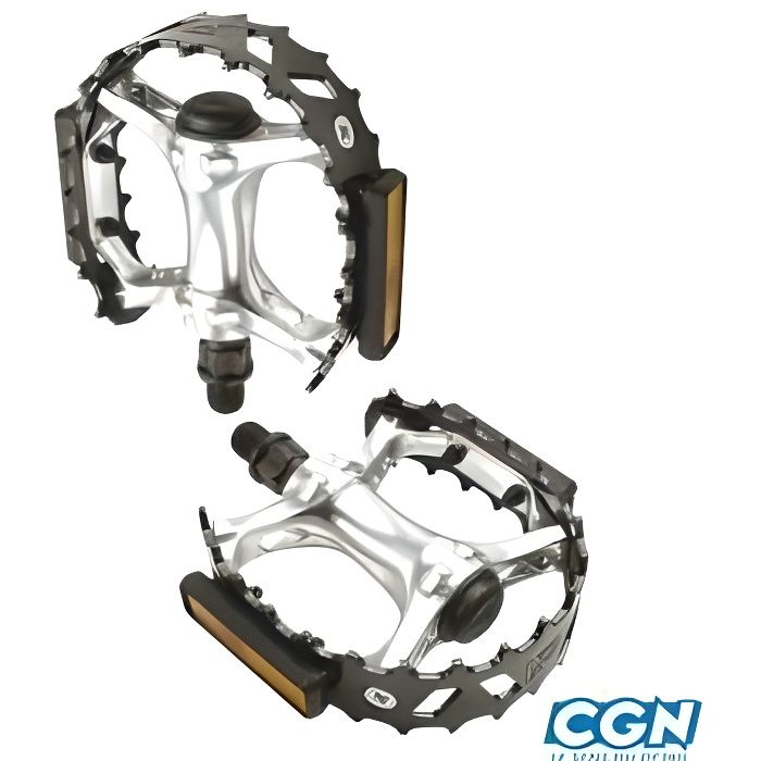 Pedale bmx atoo (piege a loup) alu noir d1/2 (pr)