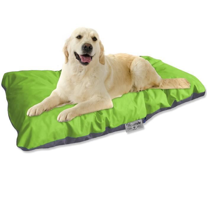 Coussin Chien Extérieur Gris / Anis réversible 105x60cm