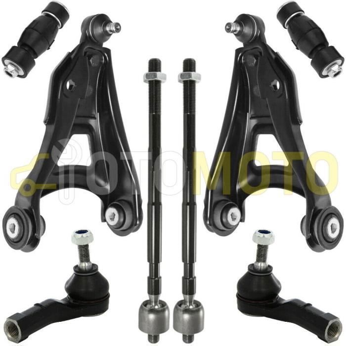 Kit bras de suspension avant compatible RENAULT CLIO 2 II composé de 8 pièces