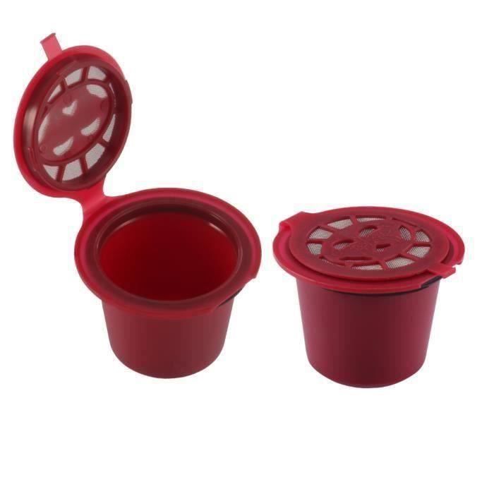 Y2 2pcs café Capsules pour Nescafé Nespresso en plastique réutilisables Capsule filtre avec une cuillère Brosse