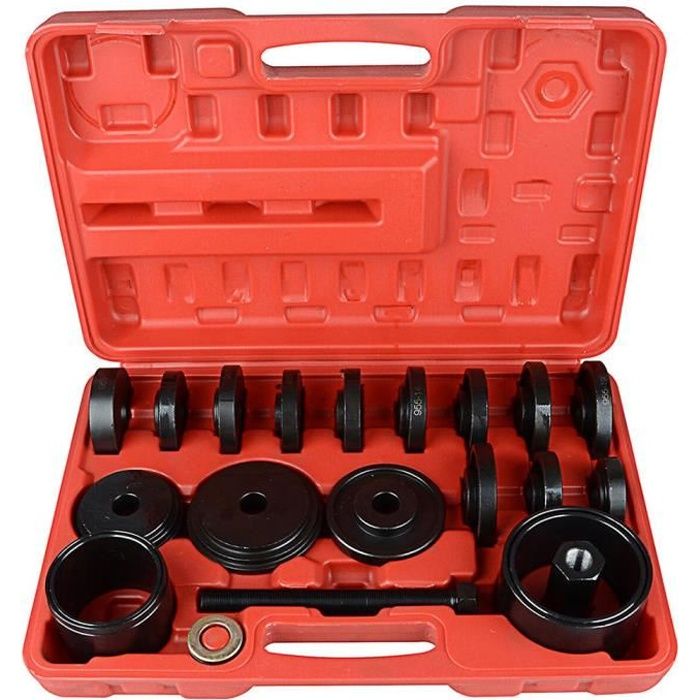 Kit d'outils de service d'installation de retrait de roulement 23 pièces, kit d'extracteur de roulement de roue avant, acier au