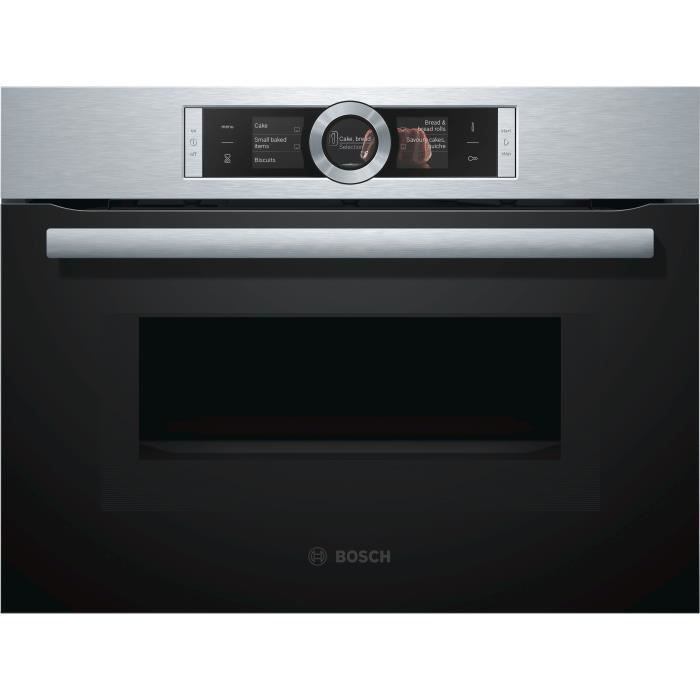 Four intégrable Pyrolyse BOSCH CMG636BS1 - Inox - 45L - Fonction Micro-onde - A