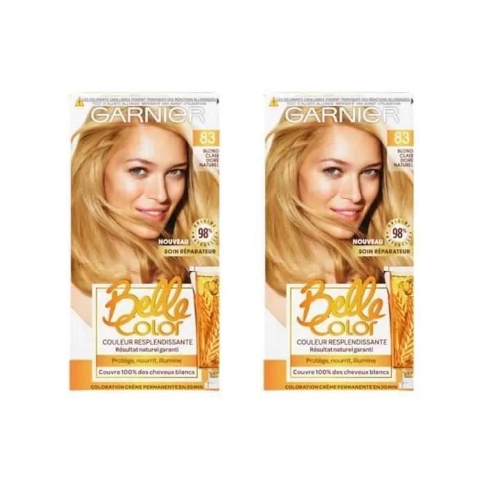 GARNIER Coloration 83 Blond Clair Doré Naturel (Lot de 2)