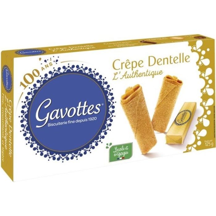 GAVOTTES - Crêpe Dentelle Nature 125G - Lot De 4